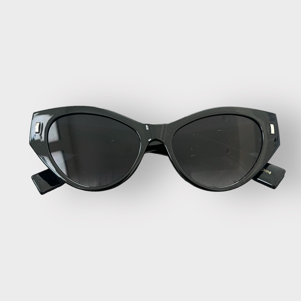 Black Frame Cateye Sunglasses Retro Indie NEW